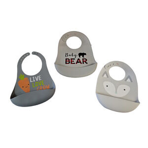 Baby Silicone Scoop Bibs